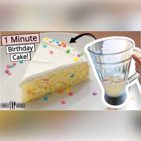 1 Minute Birthday Cake! *LAZY* Blender Cake! | birthday, cake | 1 Minute Birthday Cake! *LAZY* Blender Cake! | By Emma's Goodies Emma's Goodies, Cake Blender, Blender Cake, Easy Birthday Cake, Vanilla Birthday Cake, Cake Birthday Cake, Basic Cake, Easy Birthday, Chocolate Mousse Cake