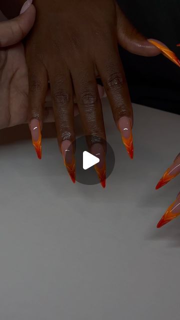 Nails By Bou, LLC on Instagram: "We weren’t trying to go for sunset colors but it came out that way 😍  Using Rose Quartz, Tangerine Blast, & Lady in Red- @nailzkatkat ❤️  #atlanta #atlnails #atlhairstylist #detroitnailtech #detroitgelx #atlnailtech #gelxatl #viralvideos #viralreels #gelxatlanta #nailinspo #explorepage #nailart #celebritynailtech #celebritynails #celebrityhairstylist" Sunrise Nails, Red Orange Nails, Bday Dinner, Sunset Nails, Celebrity Nails, Nail Idea, Celebrity Hair Stylist, Sunset Colors, Gel Nail Designs