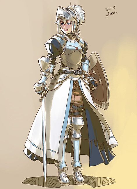 knight, warrior, fighter, plate armor, longsword, shield Conquest Paladin, Magical People, Evelynn League Of Legends, Armor Ideas, Chara Design, Female Armor, Monster Girls, Heroic Fantasy, Dnd Stuff