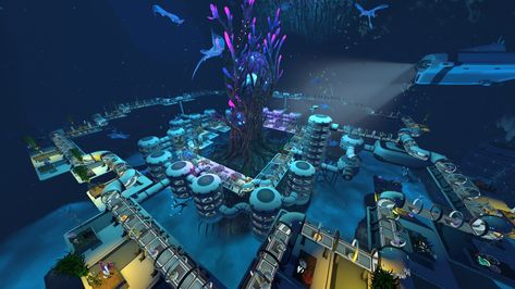 Subnautica Base Ideas, Lego Subnautica, Subnautica Base, Subnautica Game, Subnautica Creatures, Subnautica Concept Art, Ocean Games, Scary Ocean, Base Ideas