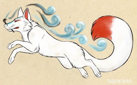 Inari fox Okami Tattoo, Inari Fox, Unicorn Tattoo, Unicorn Tattoos, Fox Drawing, Kitsune Fox, Japanese Mythology, Spirit Animal Art, Canine Art