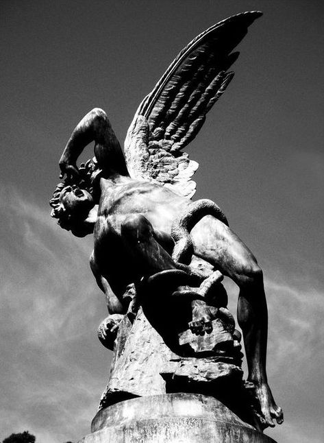 Fall of Lucifer Fall Of Lucifer, Lucifer's Fall, Fallen Angel Art, Icarus Fell, Dark Naturalism, Before The Fall, Bible Pictures, Beautiful Angel, Mythology Art