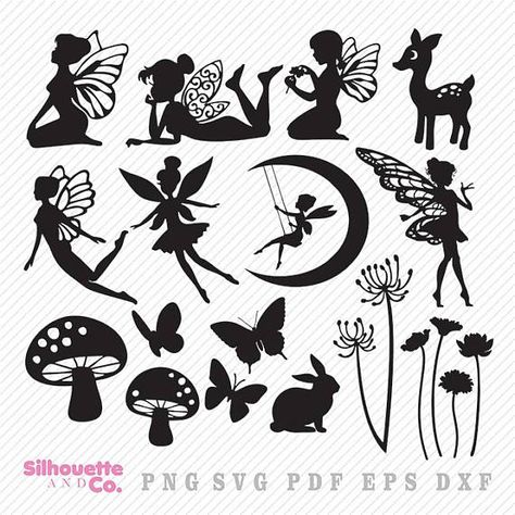 Fairy Stencil, Fairy Templates, Fairy Silhouette, Fairy Lanterns, Fairy Garden Designs, Fairy Jars, Fairy Crafts, Fairy Tattoo, Silhouette Stencil