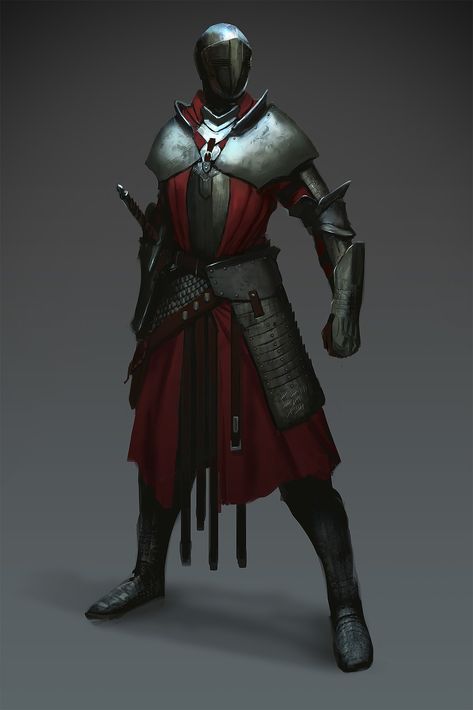 red knight, Evgeniy Petlya on ArtStation at https://www.artstation.com/artwork/K2JBy Armadura Cosplay, Genos Wallpaper, Red Knight, Female Armor, Armadura Medieval, Knight Art, Knight Armor, Fantasy Armor, Fantasy Concept Art