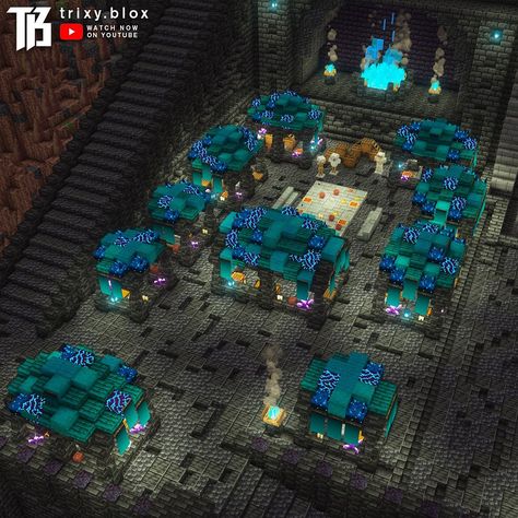 Minecraft Ancient City Transformation, Ancient City Minecraft, City Minecraft, Cool Minecraft Creations, Underground Cities, Minecraft Stuff, Dark City, Cool Minecraft, Minecraft Architecture