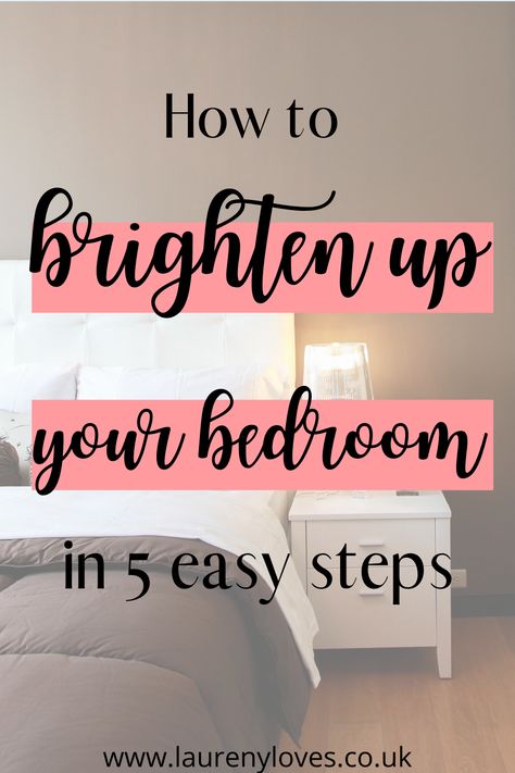 Find out how to make your bedroom feel lighter and brighter without breaking the bank. These 5 easy steps will give you a relaxing, bright bedroom that you'll fall in love with. Make your dark bedroom brighter today with these 5 easy bedroom ideas. Make your bedroom decor bright and fresh. #brighterroom #brightbedroom #naturallight #homedecor #bedroomideas #bedroomdecor Brighten Bedroom, Dark Wood Bedroom, Dark Bedroom Furniture, Bright Bedroom, Beautiful Bedroom Colors, Fresh Bedroom, Brighter Bedroom, Dark Wood Furniture, Spring Bedroom