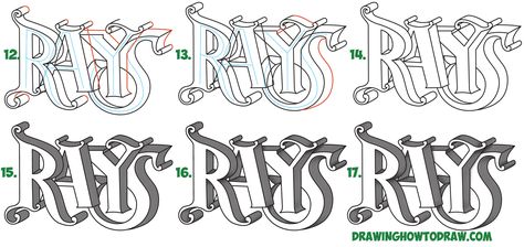 Learn How to Draw 3D Fancy Curvy Letters Simple Steps Drawing Lesson for Children & Beginners Block Graffiti, Lettering Easy, Graffiti Tutorial, Drawings Techniques, Steps Drawing, Cursive Letters Fancy, Easy Lettering, How To Draw 3d, Fancy Cursive