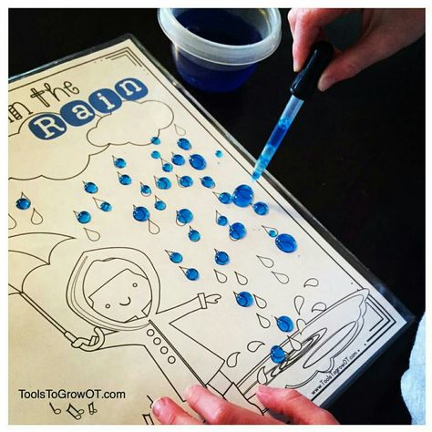 ... Eye Dropper Activities, Dropper Activities, Occupational Therapy Fine Motor, Weather Activities Preschool, Senses Preschool, Preschool Weather, Toddler Curriculum, Craft Work For Kids, Weather Theme