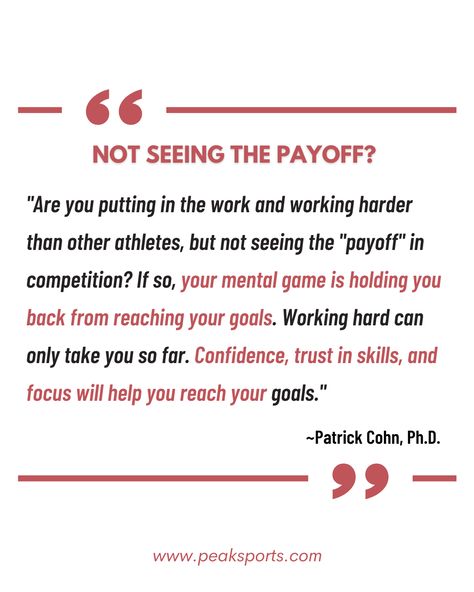 Are you having trouble staying motivated because you are working harder and harder and not seeing results? Look inside at your mindset to see how you may sabotage your own success in sports. 🤾‍♀️⁠ ⁠ ⁠ ⁠ #peaksports #mentaltoughness #sportspsychology #mentalcoach #motivation #focus #confidence #mindfulness #mindset #mindfulliving #successmindset #positivemindset #psychology Sport Psychology, Mental Coach, Sports Psychology, Staying Motivated, Mental Toughness, Mindful Living, Success Mindset, Positive Mindset, How To Stay Motivated