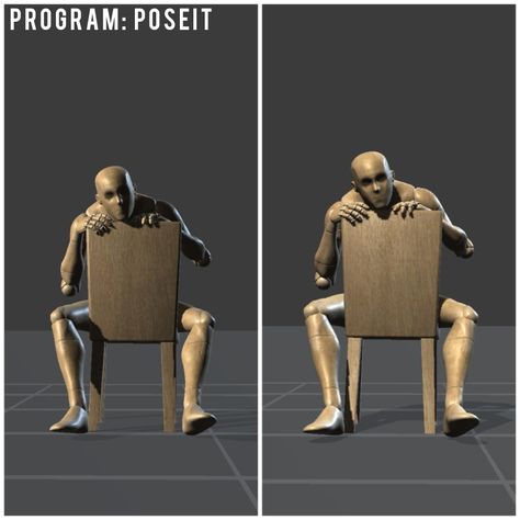 The character sits on a chair backwards. Two lighting options. Program: poseit. Person Sitting In Chair Ref, Person Sitting Leaning Forward, Sitting Pose Perspective From Above, Someone Sitting On Someones Lap Reference, Sitting Upside Down Reference, Guy Sitting In Chair Drawing Reference, Sitting Backwards On Chair Pose, Laying Head Down On Table Reference, Person Hiding Behind Wall