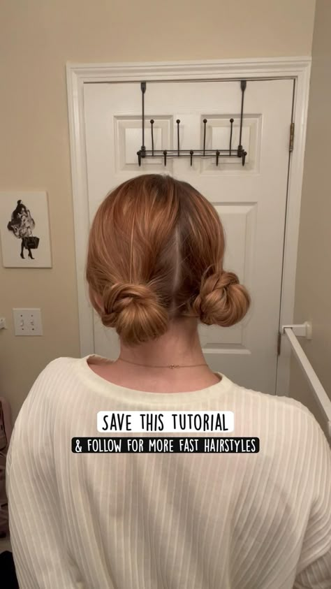 CLICK the link in my bio for The One Minute Hairstyle Guide for more tutorials, tips, tricks and products to make getting ready easier. 

Hairstyles for thin hair, hairstyle for medium length hair, hairstyles for long hair, hair hacks, easy hairstyles, easy hair updo ideas, fast hairstyles, fast hairstyles for work, fast hairstyles for work, summer hairstyles, fall hairstyles, winter hairstyles, spring hairstyles, wedding guest hairstyles, wedding hairstyles, party hairstyles, date hairstyles, formal hairstyles, updos for long hair, updos for thin hair, updo hairstyles, messy bun tutorial, messy bun hairstyle, messy bun hair, messy bun hair tutorial, 1 minute hair, two messy buns, two pigtails, space buns Low Space Buns Medium Hair, Updos For Food Service, Fast Easy Work Hairstyles, Easy Hair Tricks For Medium Hair, How To Low Space Buns, Cute Waitress Hairstyles Short Hair, Low Space Buns Outfit, Low Space Buns Long Hair Tutorial, Waitress Makeup Looks