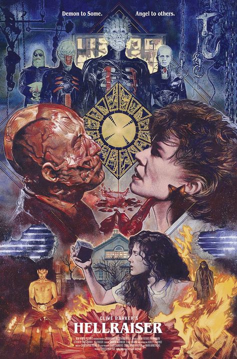 Hellraiser (1987) | Poster art by Graham Humphreys Hellraiser 1987, Movie Artwork, Horror Posters, Horror Movie Art, Classic Horror Movies, Horror Movie Posters, Movie Poster Art, Vintage Horror, Art Films