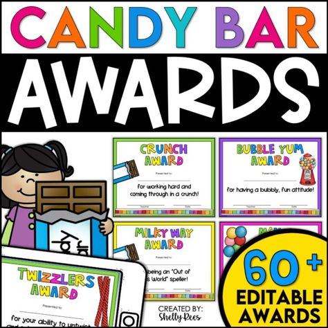 Looking for some fun end of the year activities for your 3rd, 4th, and 5th grade students? Check out these great 7 end of classroom activities, including a bulletin board, countdown ideas, student gifts, memory books, summer packets, reading escape room, and more! Perfect for end of year class parties and classroom theme ideas. Awards For Students, Classroom Certificates, Candy Bar Awards, End Of The Year Celebration, Classroom Awards, Class Awards, Summer Reading Challenge, Teaching Printables, Education Activities