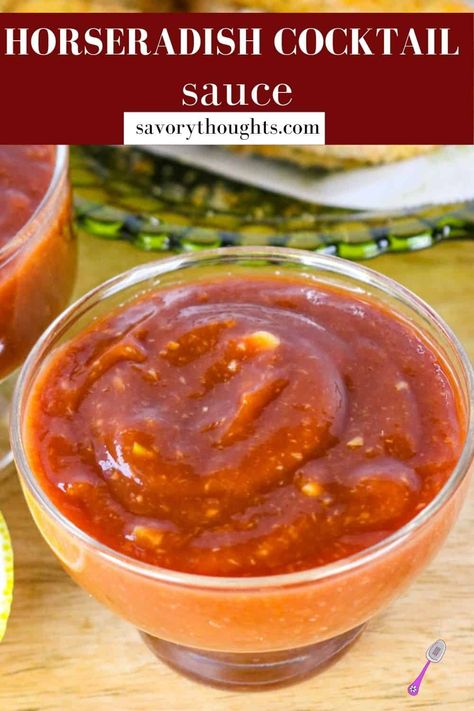 Horsy Sauce Recipe, Cocktail Sauce Recipe Easy, Horseradish Sauce Recipe, Shrimp Meals, Chermoula Sauce, Shrimp Cocktail Sauce, Food Combos, Cocktail Sauce Recipe, Hush Puppies Recipe