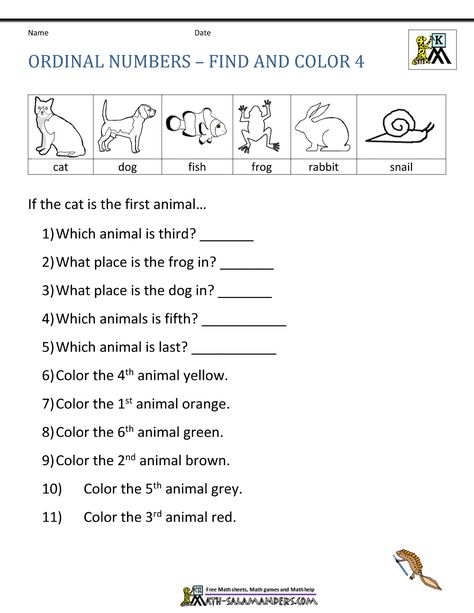 Worksheets About Ordinal Numbers Ordinal Numbers Worksheets, Find And Color, Math Quizzes, Numbers Worksheet, Numbers Worksheets, Free Printable Math Worksheets, Ordinal Numbers, Have Fun Teaching, 2nd Grade Math Worksheets