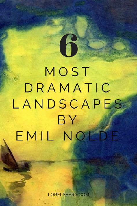 Emil Nolde, born in 1867, was a German-Danish painter who stands out for his bold use of colour. He was part of a group of group of expressionists called “Die Brücke” (the Bridge) who were all about using bright colours to convey strong emotions. Nolde’s work has always fascinated me, especially his landscapes. I mean … Emil Nolde Paintings, Nolde Paintings, Expressionist Landscape, Emil Nolde, Dramatic Landscape, Strong Emotions, Expressionist Artists, Expressionist Painting, Landscape Scenery