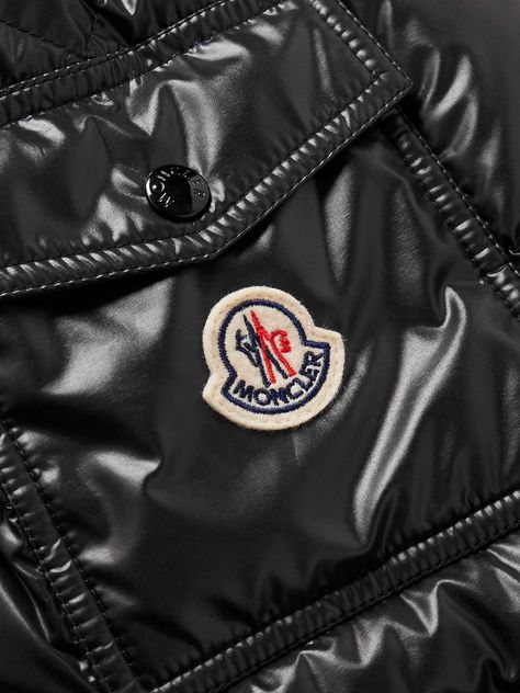 Shop MONCLER Logo-Appliquéd Quilted Shell Down Jacket, Explore the latest in-season MONCLER collection today on MR PORTER Moncler Aesthetic, Moncler Logo, Luxury Outerwear, Moncler Jacket, Quilt Jacket, Jacket For Men, 40th Birthday, Mr Porter, Black Jacket