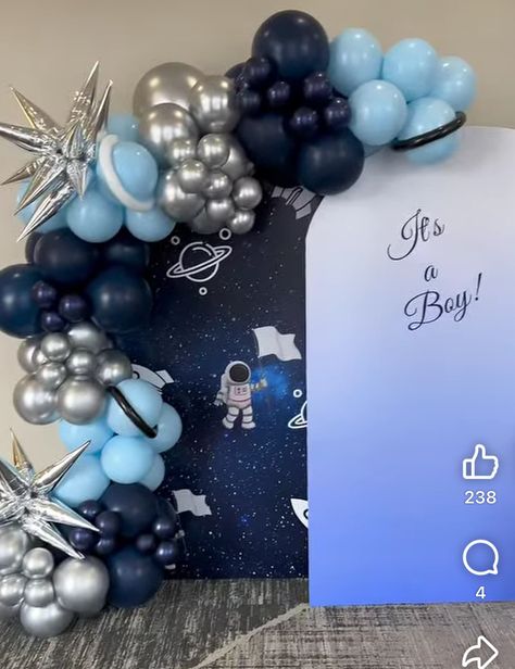 Space Themed Baby Shower Ideas Boy, Space Themed Baby Shower Ideas, Space Baby Shower Ideas, Outer Space Baby Shower, Themed Baby Shower Ideas, Bts Cake, Outer Space Theme, Moon Baby Shower, Moon Baby