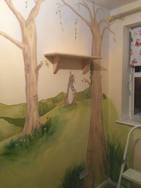 Winnie The Pooh Baby Nursery, Winnie The Pooh Tree, Nursery Winnie The Pooh, Baby Nursery Boy, Tree Mural Nursery, Nursery Themes Neutral, Nursery Idea, Boy Nursery Themes, Winnie The Pooh Nursery