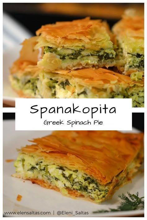 Ah, SPANAKOPITA (spanaki meaning spinach, and pita meaning pie)—the quintessential rustic Greek pie, a spinach and phyllo masterpiece. Until I was 20, the only green vegetable I ate was spinach, and only then because my yiayia filled her spanakopita to the brim with it. Her recipe calls for feta (and lots of it), which is […] Spanakopita Cookies, Spanokita Recipe Greek, Spanicopita Recipe, Greek Brunch, Greek Spinach Pie Spanakopita, Husband Lunches, Easy Spanakopita, Beautiful Pastries, Feta Pie