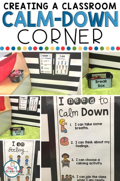 Take A Break Spot In Classroom, Reset Spot Classroom, Calming Corner For Kindergarten, Calm Corner Anchor Chart, Calm Down Station Classroom, Reset Corner In Classroom, Comfort Corner In Classroom, Cool Down Area In Classroom, Calm Down Spot Classroom