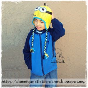 Assemble the Minions! 10 Free Minions Crochet Patterns - moogly Olaf Hat, Minion Beanie, Minion Crochet Patterns, Minion Crochet Hat, Crochet Minion, Minion Pattern, Minion Hats, Minion Crochet, Earflap Beanie