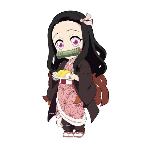 Nezuko Chibi Official Art, Chibi Nezuko, Nezuko Chan, Drawing Bases, Chibi Art, Nezuko Kamado, Chibi Characters, Chibi Drawings, Mini Photo