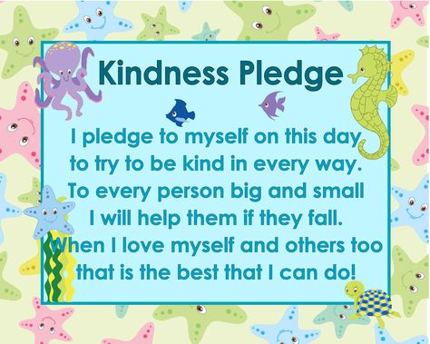 kindness poems | Ocean Themed Kindness Pledge Poster Kindness Pledge, Preschool Kindness, Mermaid Classroom, Kindness Month, Kindness Poem, Beach Theme Classroom, Disney Themed Classroom, Ocean Theme Preschool, Ocean Classroom