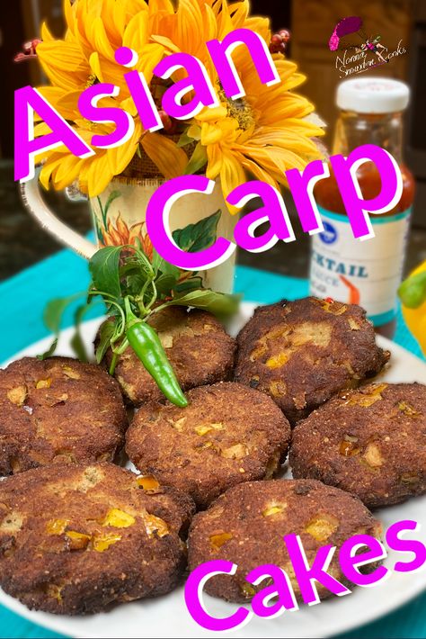 Asian Carp Recipes, Carp Fish Recipes, Carp Recipe, Asian Crab Cakes, Carp Recipes, Tart Video, Maji Maji Fish Recipe, Plum Tart, Wild Game