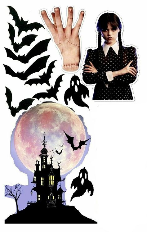 Wendsday Cake Topper, Wensday Cake Topper Printable, Wednesday Cake Topper Printable, Wednesday Topper, Wendsday Birthday Party, Wednesday Cake Topper, Addams Family Theme Party, Addams Family Theme, Halloween Party Planning