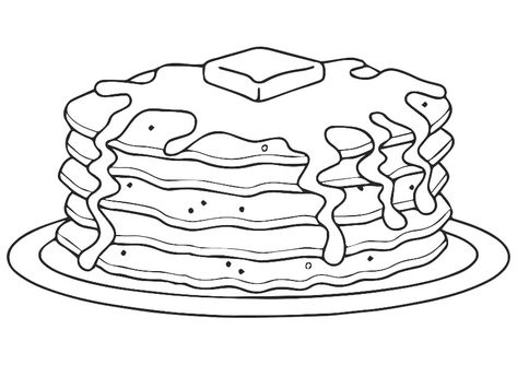 Pancake Day Colouring Pages, Pancake Drawing, Lucy Birthday, Cake Coloring, Pancake Party, Kids Worksheet, Shrove Tuesday, Doodle Pages, Pancake Day