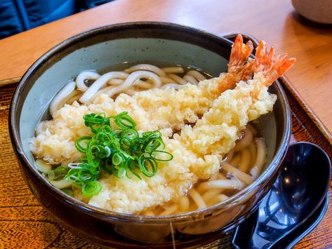 Japanese food, tempura udon. Japanese noodle called Udon with deep fried shrimp , #spon, #udon, #noodle, #tempura, #Japanese, #food #ad Tempura Udon, Japanese Udon, Deep Fried Shrimp, Udon Noodles Recipe, Shrimp Tempura, Japanese Noodles, Udon Noodles, Noodle Soup Recipes, Order Food