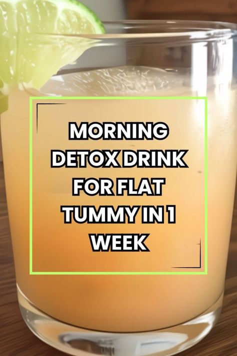 Transform your body in just 2 weeks with this morning detox drink! It helps burn fat and improve digestion, giving you a flat belly and more energy throughout the day. Get started now and discover the benefits of detoxification. #MorningDetoxDrink #LoseWeightFast Flat Tummy In 2 Weeks, Drink For Flat Tummy, Morning Detox Drink, Week Detox, 2 Week Detox, Nutritious Smoothie Recipes, Drinks Recipe, Flat Belly Drinks, Lemon Drink