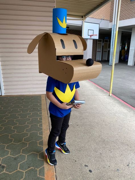 Dogman Halloween Costume, Dogman Costume Kids Diy, Dogman Costume, World Book Day Ideas, Costumes 2024, Cardboard Mask, Character Dress Up, Dog Man, Paper Craft Videos