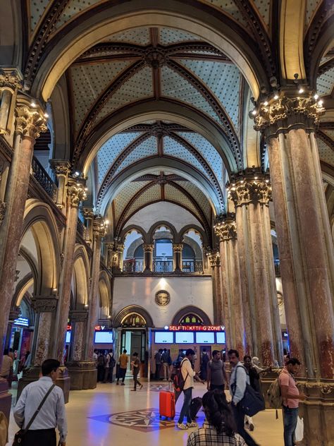 Chhatrapati Shivaji Maharaj Terminus, Mumbai, formerly Victoria Terminus, Bombay station code: CSMT- is a historic railway terminus and UNESCO World Heritage Site in Mumbai, Maharashtra, India. Chatrapati Shivaji Terminus Mumbai, Victoria Terminus Mumbai, Csmt Mumbai Snap, Csmt Mumbai Aesthetic, Marine Drive Mumbai Snapchat, Mumbai Station, Mumbai Snapchat, Csmt Mumbai, Layla Core