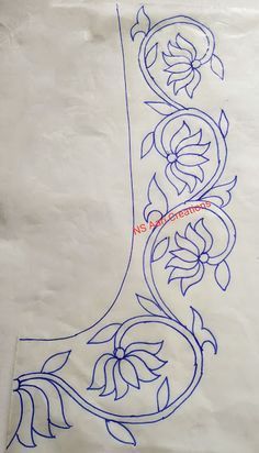 Blouse Embroidery Tracing Designs, Aariwork Tracing Patterns, Tracing Designs For Aari Work Blouse, Tanjore Border Designs, Pichwai Border Design, Pichwai Drawing For Tracing, Aari Neck Design For Tracing Paper, Kodi Design Aari Work Tracing Paper, Border Embroidery Designs Patterns