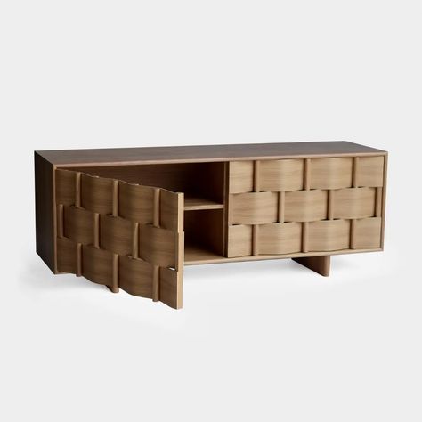 Credenza from Ringvide, Oak Wood, Scandinavian, Weave Frame Natural Oil For Sale at 1stDibs Dark Wood Sideboard, Wood Credenza, Teak Sideboard, Oak Sideboard, Modern Sideboard, Credenza Sideboard, Modern Credenza, Natural Walnut, Natural Oil