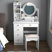 Girls Vanity Table, White Vanity Set, Makeup Vanity Set, Vanity Table Set, Make Up Desk Vanity, Vanity Set With Mirror, Bedroom Vanity, Woman Bedroom, Makeup Table