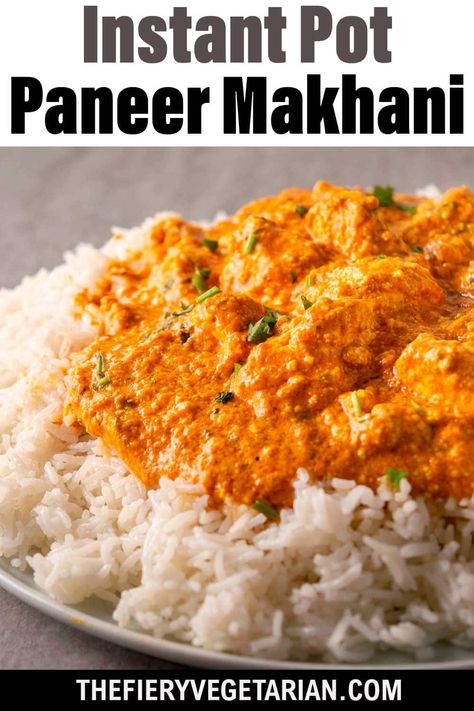 Makhani Recipe, Butter Paneer, Spicy Vegetarian Recipes, Spicy Vegan Recipes, Paneer Makhani, Healthy Food Alternatives, Cooking Herbs, Indian Kitchen, Instant Pot Dinner Recipes