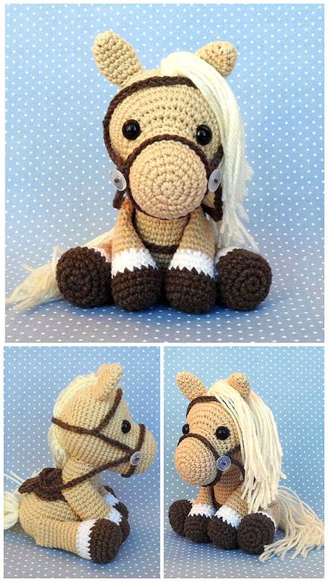 Amigurumi Horse Crochet Free Pattern Pony Crochet Pattern Free, Horse Crochet Pattern Free, Crochet Horse Pattern Free, Amigurumi Horse, Horse Crochet, Crochet Amigurumi Patterns, Free Crochet Amigurumi, Plush Horse, Crochet Horse