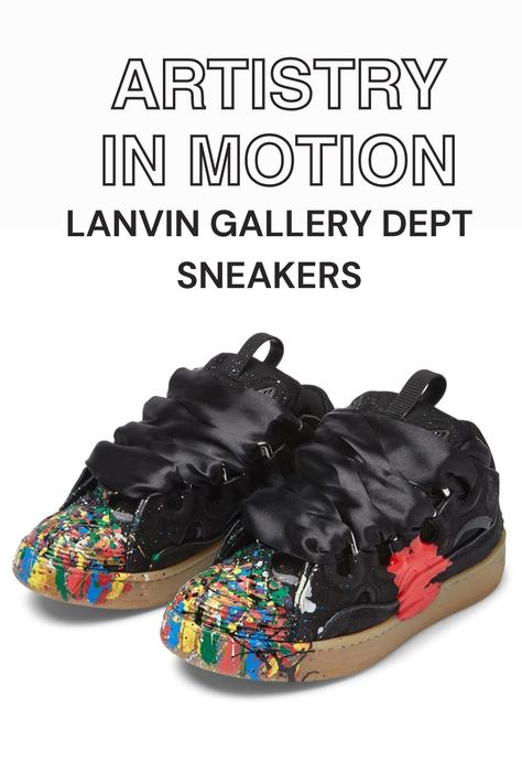 Dive into the world of wearable art with Lanvin Gallery Dept sneakers. Designed in collaboration with the renowned art collective, these sneakers blend Lanvin's timeless elegance with Gallery Dept's avant-garde aesthetic. Each pair is a unique expression of creativity, featuring hand-painted details and innovative design elements. Step into a realm where fashion meets art and make a statement with Lanvin Gallery Dept sneakers that are as individual as you are. World Of Wearable Art, Avant Garde Aesthetic, Most Comfortable Sneakers, Lanvin Sneakers, Alexander Mcqueen Sneakers, Gallery Dept, Balenciaga Sneakers, Gucci Sneakers, Sneaker Collection