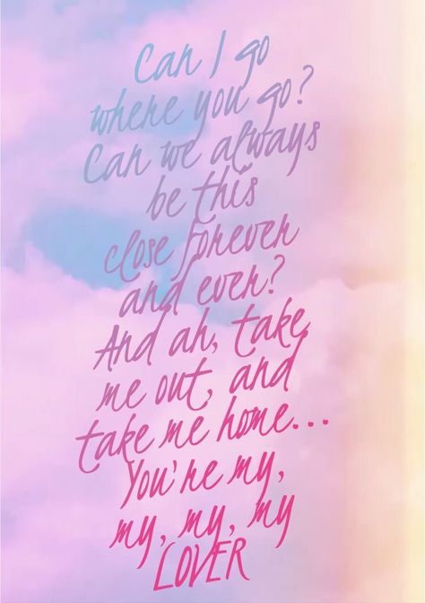 #taylorswift #lyrics Lover Taylor Swift, Taylor Swift Lyric Quotes, Lover Taylor, Taylor Swift News, Taylor Swift Song Lyrics, Sweet Pictures, Taylor Swift New, Taylor Lyrics, Lovers Quotes