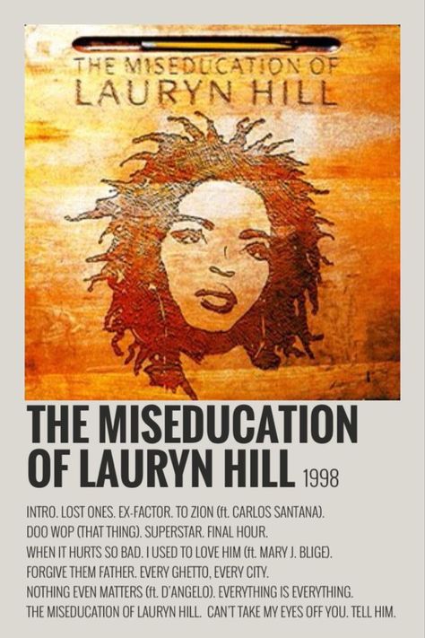 Ms Lauryn Hill Poster, Miss Education Of Lauryn Hill, The Miseducation Of Lauryn Hill, Ms Lauryn Hill, Miseducation Of Lauryn Hill, Winter Wishlist, Room Pics, Album Wall, Prints Ideas