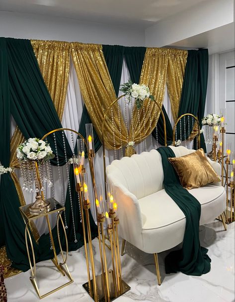 Emerald Green Black And Gold Backdrop, 60th Birthday Photo Backdrop, Emerald Green And Gold Backdrop, 36 Anniversary, Emerald Green Backdrop, Emerald Green Curtains, Mallorca Bread, Table Draping, Linen Backdrop