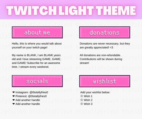 Twitch About Me Panel Free, Twitch Panels Aesthetic, Twitch Pfp Aesthetic, Twitch About Me Panel, Twitch Panels Ideas, Twitch Streamer Aesthetic, Streaming Aesthetic, Gamer Core, Twitch Aesthetics