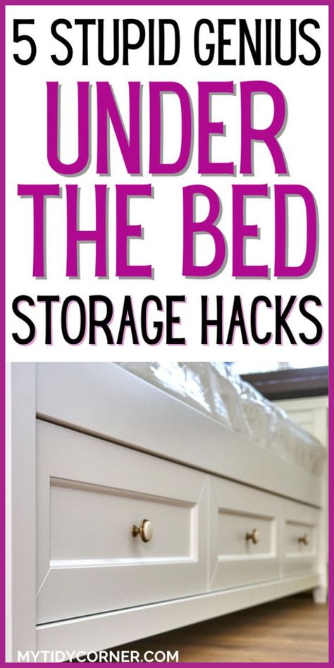 Under Bed Storage Ideas for Organizing Your Bedroom Dresser Under Bed, Under Bed Storage Ideas, Dresser Top Organization Ideas, Bed Storage Ideas, Under The Bed Storage, Under Bed Organization, Under Bed Storage Bins, Under Bed Shoe Storage, Diy Storage Bed