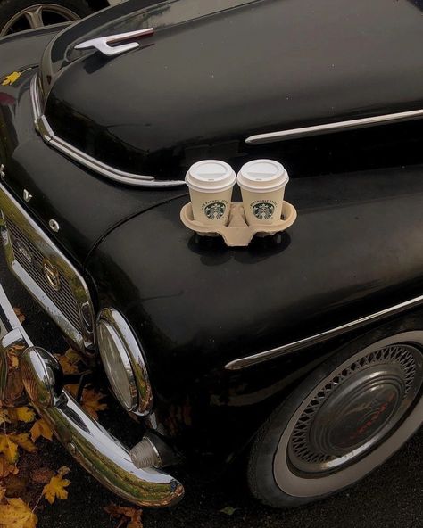 Fall Core, Car Coffee, Phone Background Wallpaper, Christmas Flatlay, Photo A Day Ideas, Dark Autumn, Coffee Aesthetic, Mini Car, Fall Inspo