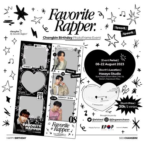 #CHANGBIN of #Straykids Kpop Photostrip Design, Kpop Photo Strip, Photo Strip Ideas, Photostrip Design, Changbin Birthday, Gfx Design, Y2k Photos, Keyword Elements Canva, Graphic Shapes Design