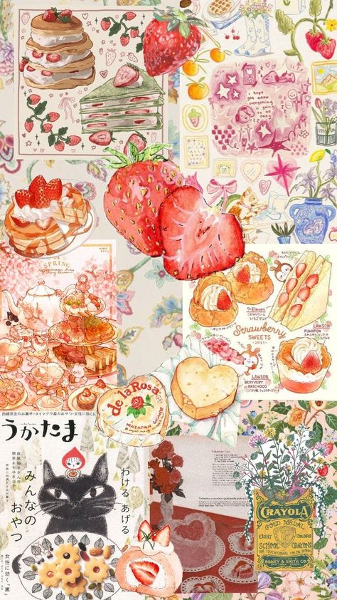 Ipad Wallpaper Ideas, Jw Wallpaper, Aesthetic Fruit, Phone Wallpaper Aesthetic, Iphone Homescreen Wallpaper, Mia 3, Phone Wallpaper Patterns, Vintage Collage, Cute Patterns Wallpaper