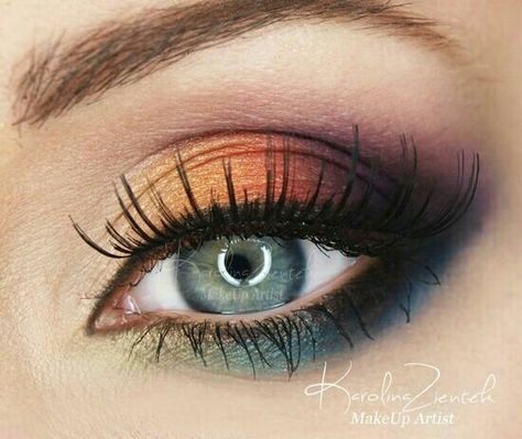 Rainbow  :-) Make Up Yeux, Halloweenský Makeup, Eyeshadow For Blue Eyes, Rainbow Makeup, Best Eyeshadow, Smink Inspiration, Makijaż Smokey Eye, Makeup Hacks, Brow Makeup